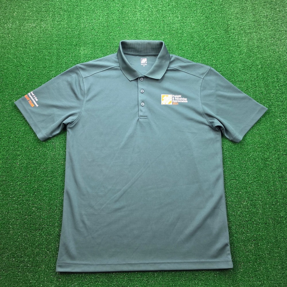 The Home Depot Employee Polo Shirt Mens Medium Green‎ Uniform Work Freight Team